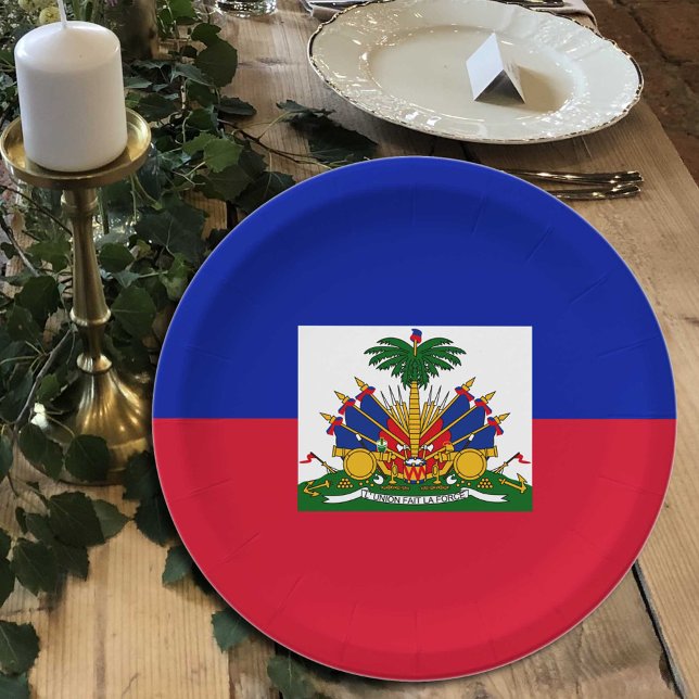 Haitianische Flagge Teller, Party, Sport, Haiti Pappteller (Von Creator hochgeladen)