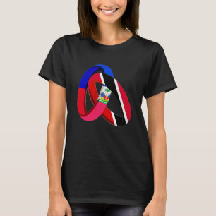 Haitianische Flagge Trinidad und Tobago Grossring T-Shirt