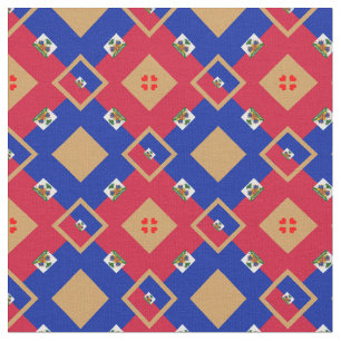 Haitianische Flagge und Haitis Trendy Fabric Mode Stoff