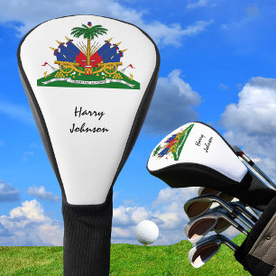 Haitianische Flagge und Mit Monogramm Golf Clubs Headcover