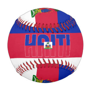 Haitianische Flagge und Wappen Patriotisch Baseball