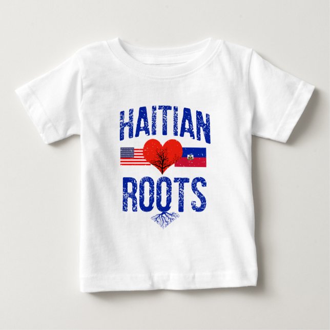Haitianische Flaggenentwürfe Baby T-shirt (Vorderseite)