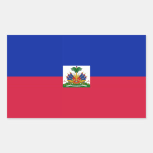 Haitianische Flaggenkleber Rechteckiger Aufkleber