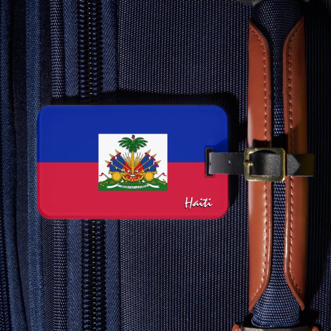 Haitianische Gepäckmarken, patriotische Haitianisc Gepäckanhänger (Vorderseite Insitu 4)