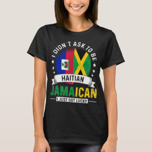 Haitianische jamaikanische Flaggen Stolperflagge T-Shirt