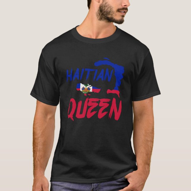 Haitianische Königin stolz und unabhängiger Haitia T-Shirt (Vorderseite)