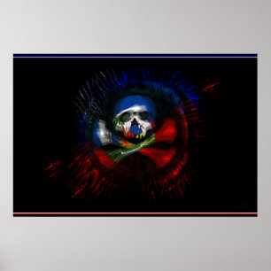 Haitianische Kriegs-Flagge Poster