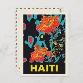 Haitianische Postkarte für Karibischen Hibiskus