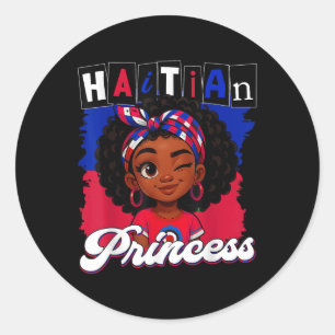 Haitianische Prinzessin Ayiti Pride Haiti Flag Day Runder Aufkleber