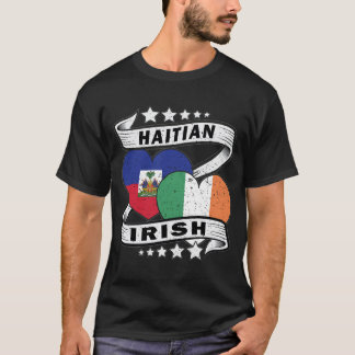 Haitianische und irische Flagge T-Shirt