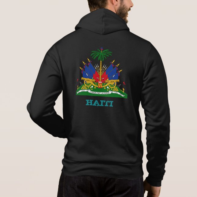 Haitianische Wappen, Flaggenmode Hoodie (Rückseite)