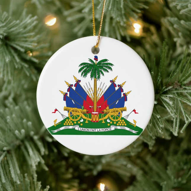 Haitianische Wappen (Haiti) Keramik Ornament (Baum)