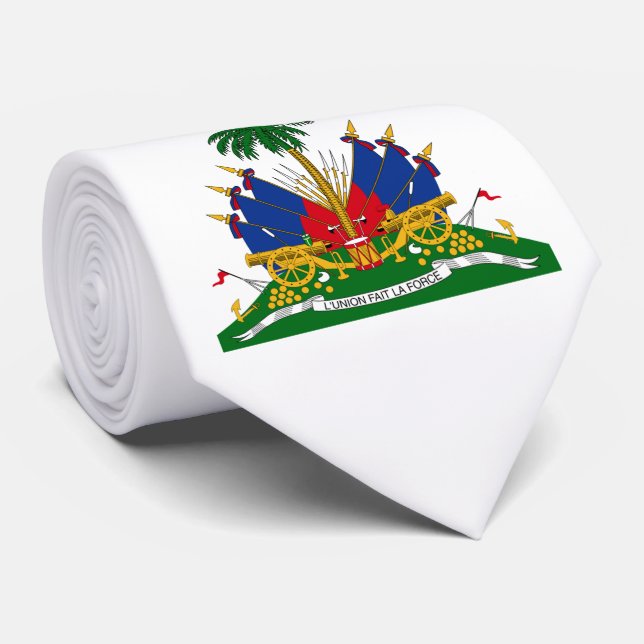 Haitianische Wappen (Haiti) Krawatte (Gerollt)