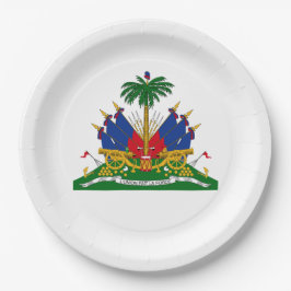 Haitianische Wappen (Haiti) Pappteller