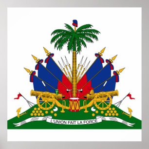 Haitianische Wappen (Haiti) Poster
