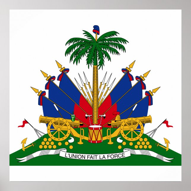 Haitianische Wappen (Haiti) Poster (Vorne)