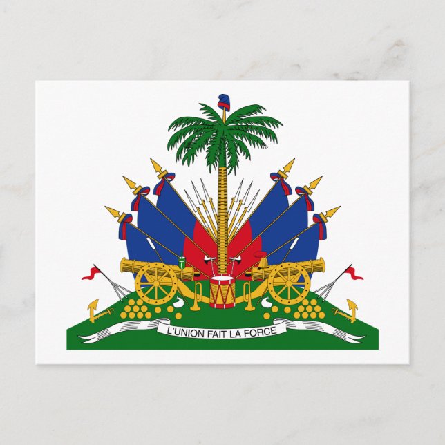 Haitianische Wappen (Haiti) Postkarte (Vorderseite)