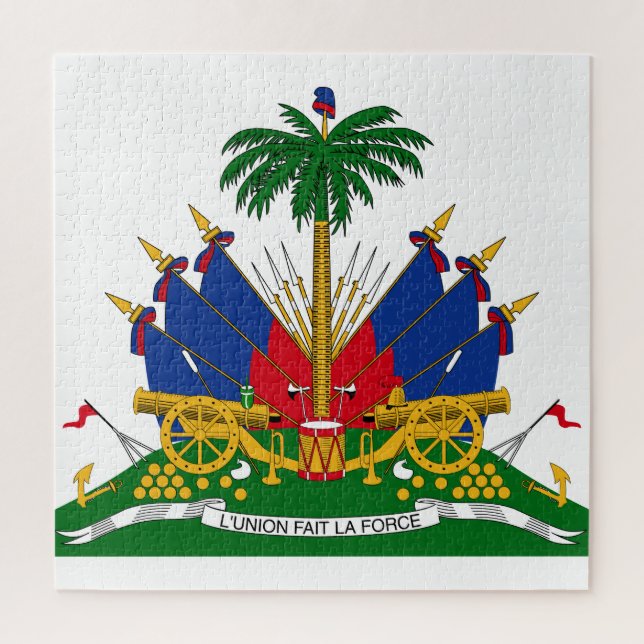 Haitianische Wappen (Haiti) Puzzle (Vertikal)