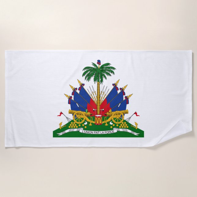 Haitianische Wappen (Haiti) Strandtuch (Vorderseite)