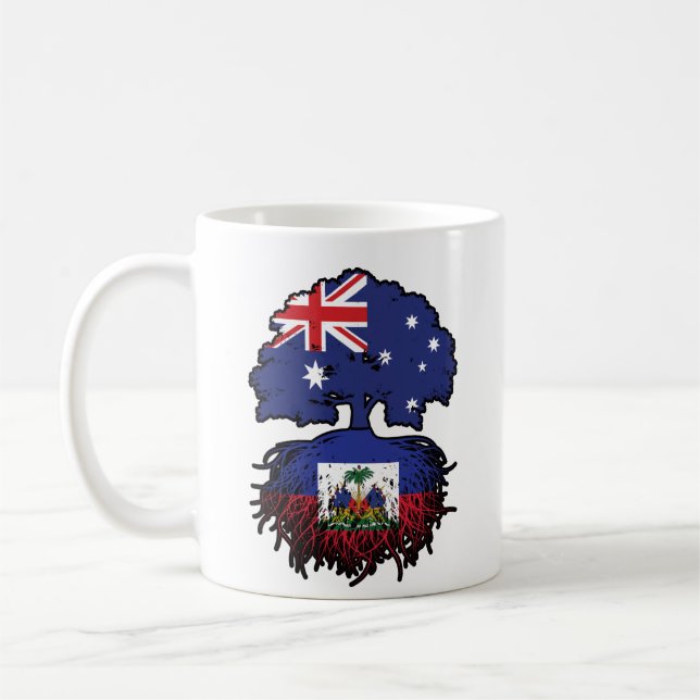 Haitianischer Australischer Treuhandfahne Kaffeetasse (Links)