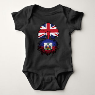 Haitianischer Britischer Tree-Roots-Flag Baby Strampler