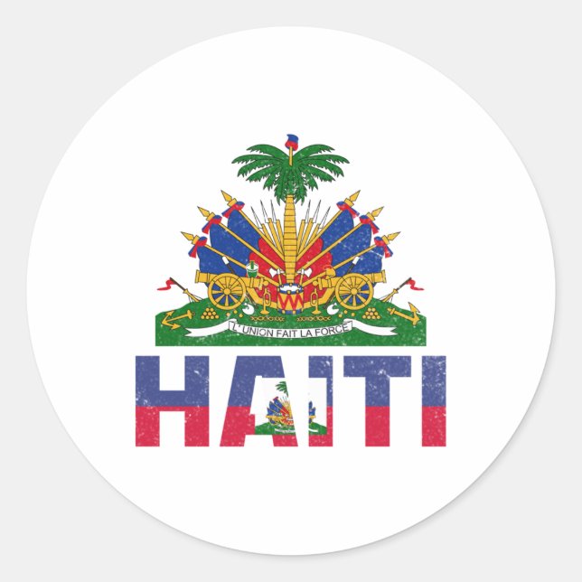Haitianischer Flaggentag Haitianischer Flagge Flag Runder Aufkleber (Vorderseite)