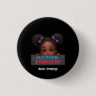 Haitianischer Flaggentag Haitianischer Prinzessin Button