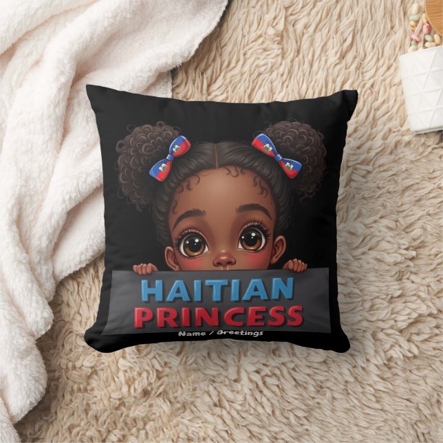 Haitianischer Flaggentag Haitianischer Prinzessin Kissen (Decke)