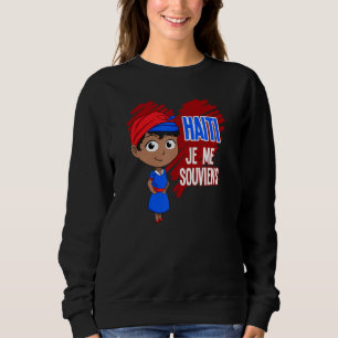 Haitianischer Flaggentag Proud Ayiti Vintage Frau Sweatshirt