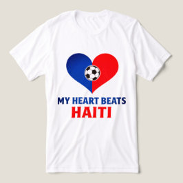 Haitianischer Fußball Herzschlag  Haiti ist mein H Tri-Blend Shirt