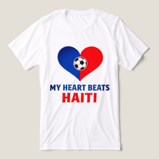 Haitianischer Fußball Herzschlag Haiti ist mein H Tri-Blend Shirt