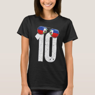 Haitianischer Fußballspieler Nummer 10 Haitianisch T-Shirt