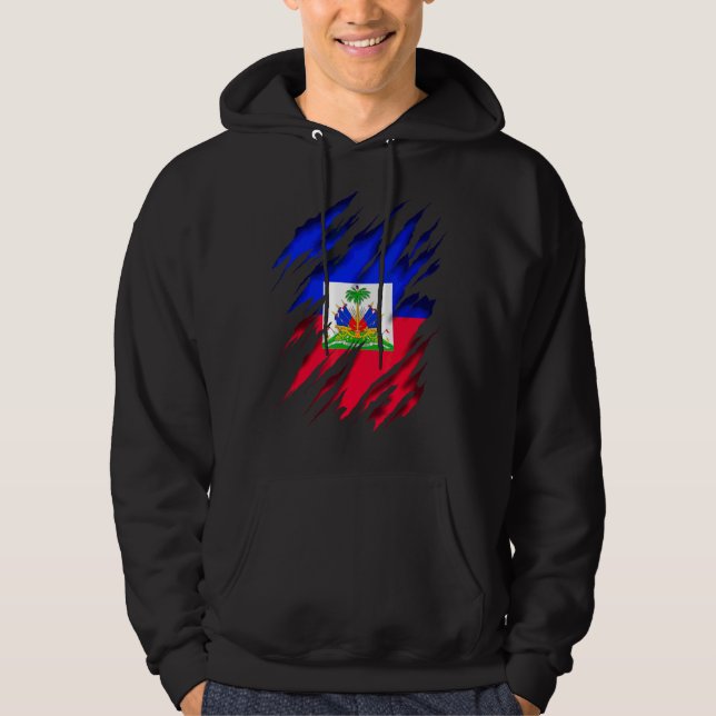 Haitianischer Haitianischer Flaggen Haiti Hoodie (Vorderseite)