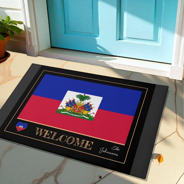 Haitianischer Hausmatte, Haitianischer Flaggenspor Fußmatte (Von Creator hochgeladen)