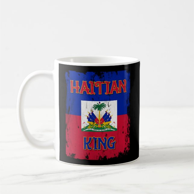 Haitianischer König Haitianer Flaggenmütze von Arm Kaffeetasse (Links)