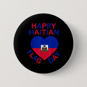 Haitianischer Tag der Flagge Liebe Haiti Herz Hait Button