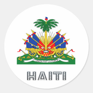 Haitianisches Emblem Runder Aufkleber