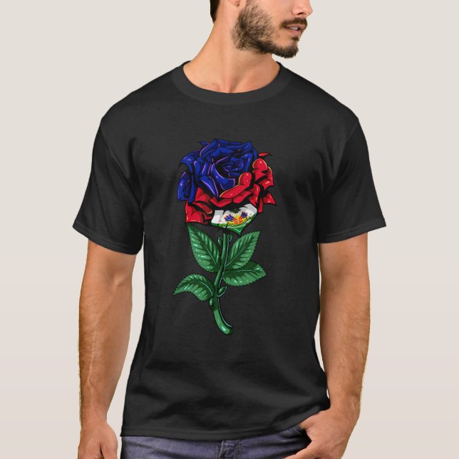 Haitianisches Flagge T-Shirt (Vorderseite)