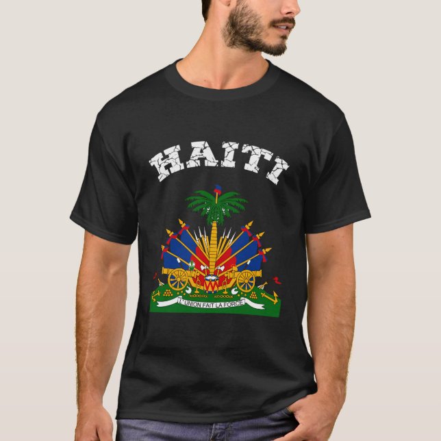 Haitianisches Flaggensymbol T-Shirt (Vorderseite)