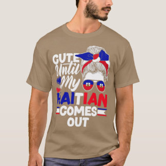 Haitianisches Haitianisches Flagge Niedlich bis me T-Shirt