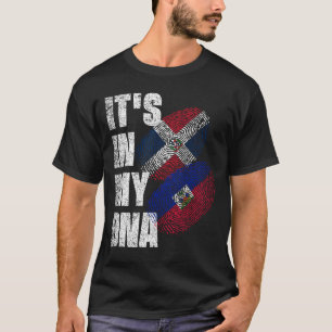 Haitianisches und dominikanisches DNA-Flaggengebie T-Shirt