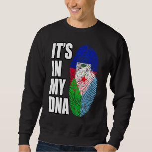 Haitianisches und Dschibutianisches DNA-Flaggengeb Sweatshirt
