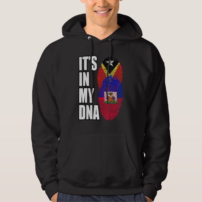 Haitianisches und timorisches DNA-Flaggengebiet Hoodie (Vorderseite)