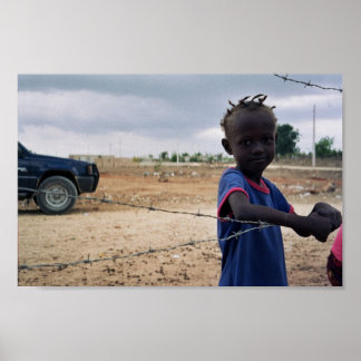 Haitianmädchen in der Dominikanischen Republik Poster