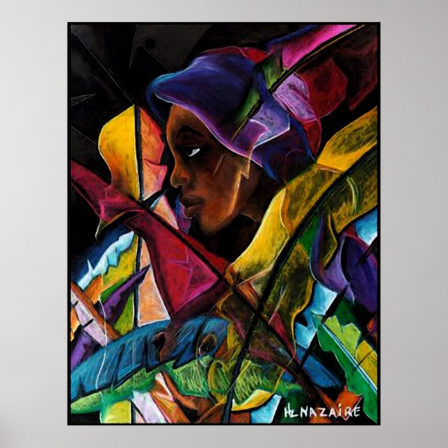 Haitienne en Vitraux Poster (Vorne)