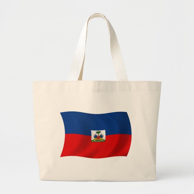 Haitifischer Flag Tote Bag Jumbo Stoffbeutel (Vorne)