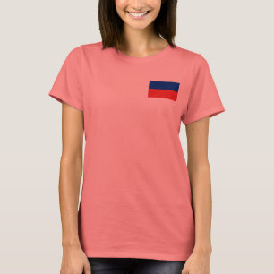 Haitifischer Flaggen- und Map-T - Shirt