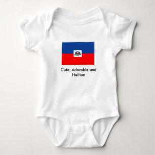 Haitiflagge, niedlich, entzückend und haitianisch baby strampler