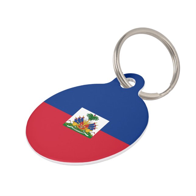 Haitis Flagge Haustiermarke (Seite)