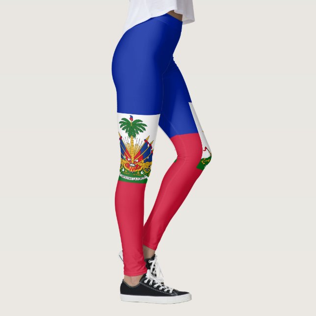Haitis-Flagge Leggings (Rechts)